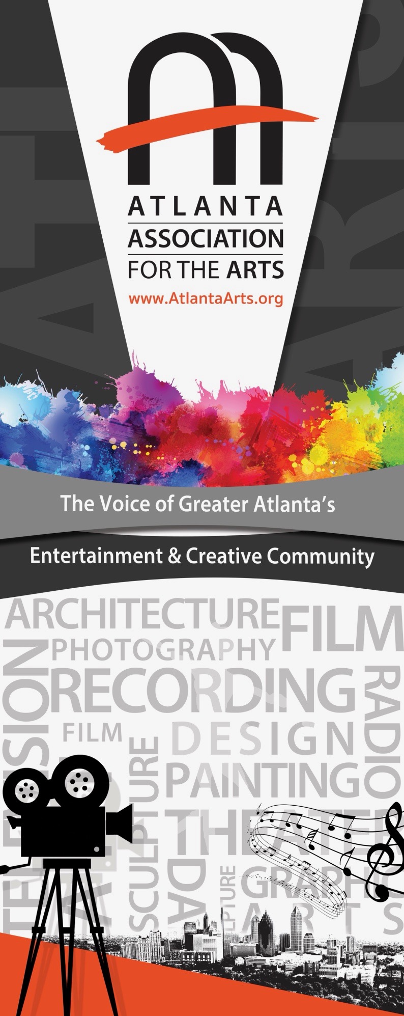 Atlanta Association for the Arts vertical flyer